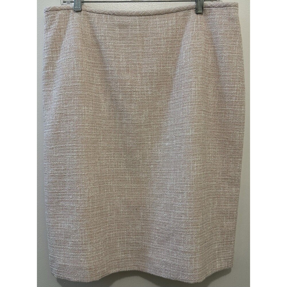 Preston & York Pink Tweed Pencil Skirt Size 14
